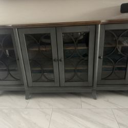 Gray/Blue Console Cabinet 