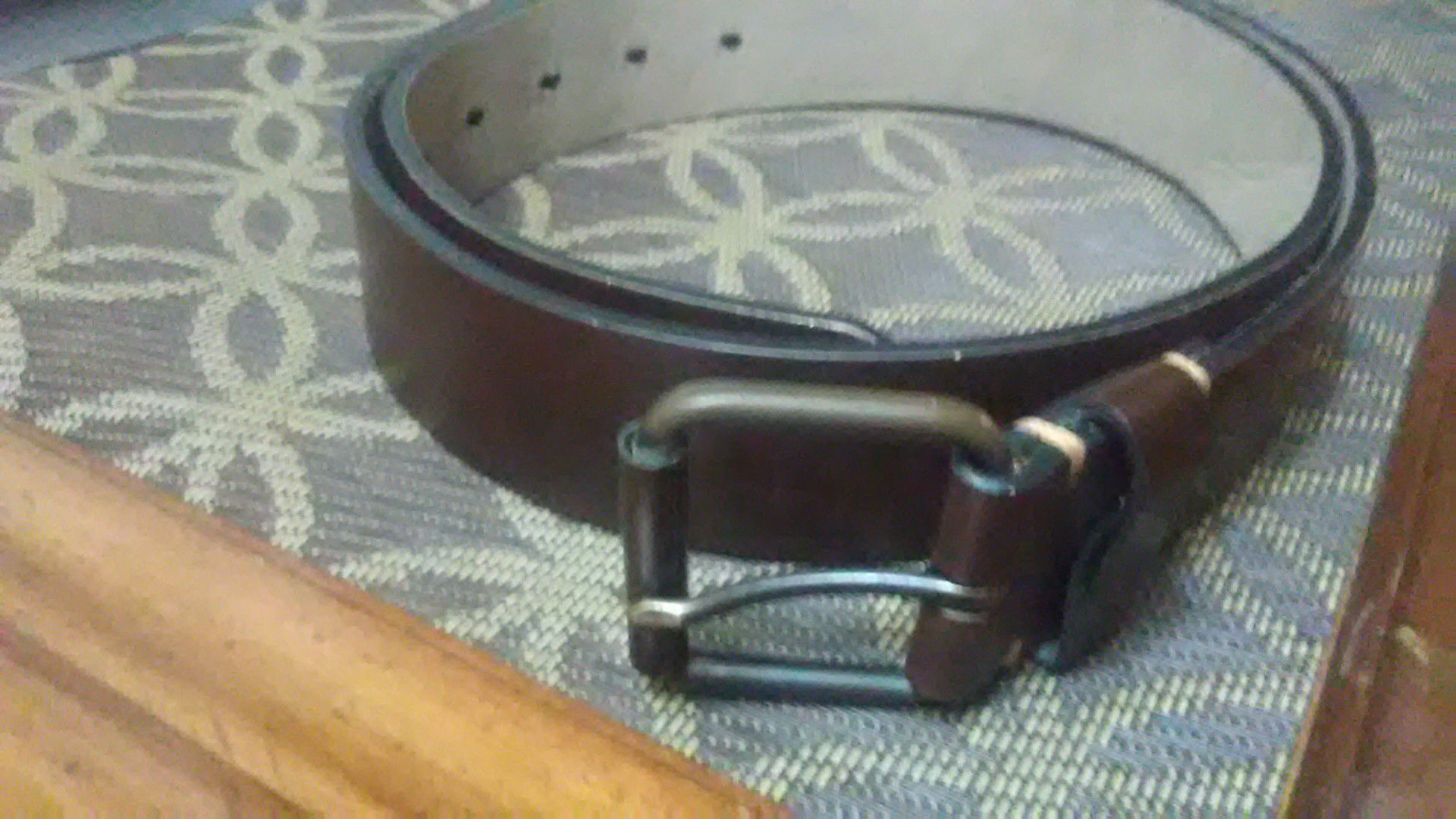 Dark Brown Leather Belt - Large (34-36)