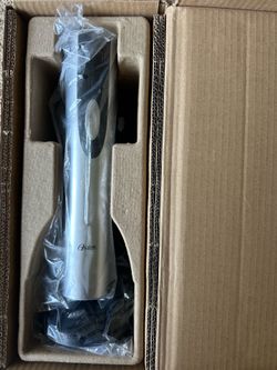 Oster Cordless Electric Wine Bottle Opener with Foil Cutter, Silver