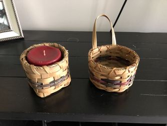 Two matching small baskets