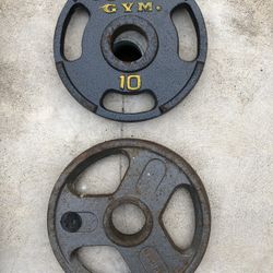 1x 10lbs Golds Gym Olympic Weight Plates