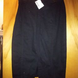 NWT size 2 Peruvian Connection Black Twill Pencil Skirt