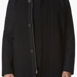 Marc New York Dorsey Wool Blend Car Coat Size Small Men’s Black Color