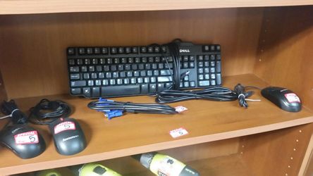 Dell lenovo key tonic keyboard mouse vga cable ac power cord