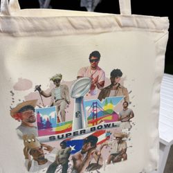 Bad Bunny Super Bowl Canvas tote Bag 