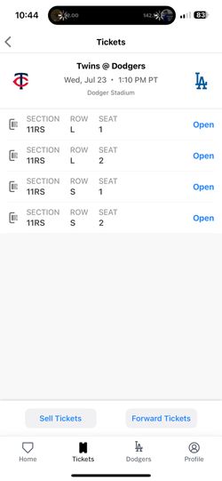 Dodger Tickets 7/23