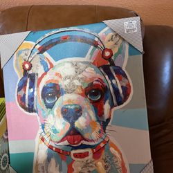 Multi Color puppy painting 