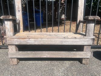 Rustic Solid Wood Outdoor Bench