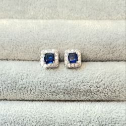 Blue Sapphire Earrings