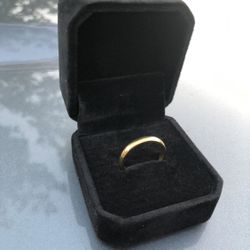 Tesori & Co 10k Yellow Gold light comfort Fit 3mm Wedding Band, 