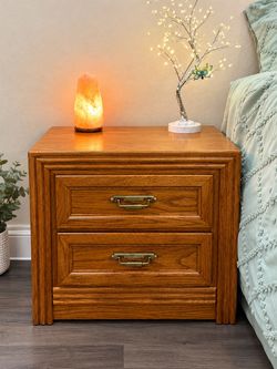 Broyhill Vintage Wood Nighstand - 2 Drawers