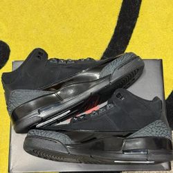 Air Jordan Retro 3 Black Cat Size 8.5