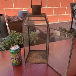Rustic Glass Garden Lamp