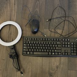 Keyboard, Mouse And Light Ring 
