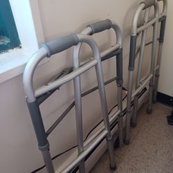 Two Button Folding Walkers, Still Good Condition Both, With Wheels $35, WITHOUT WHEELS $30 OR BOTH FOR $60 ONLY PICK UP 