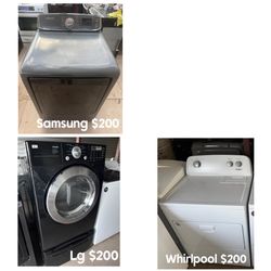 Gas dryer Samsung Lg whirlpool