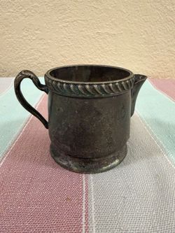 Vintage Grand Silver Co. "Wearbrite" Nickel Silver Creamer / Pitcher with Rope Trim