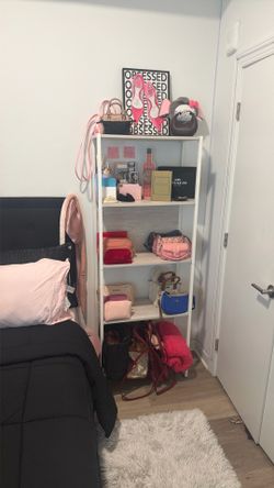 Large White Bedroom Shelf