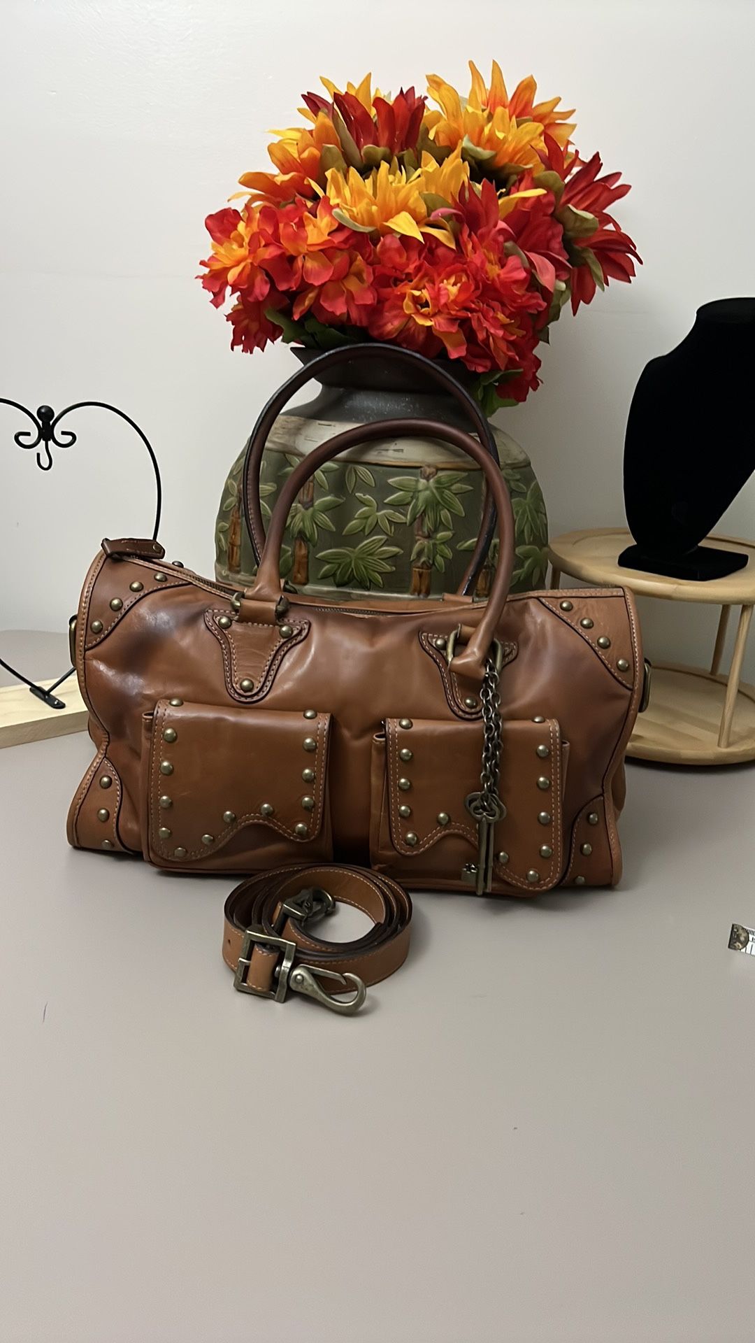 Beautiful Leather Satchel /hobo Bag 