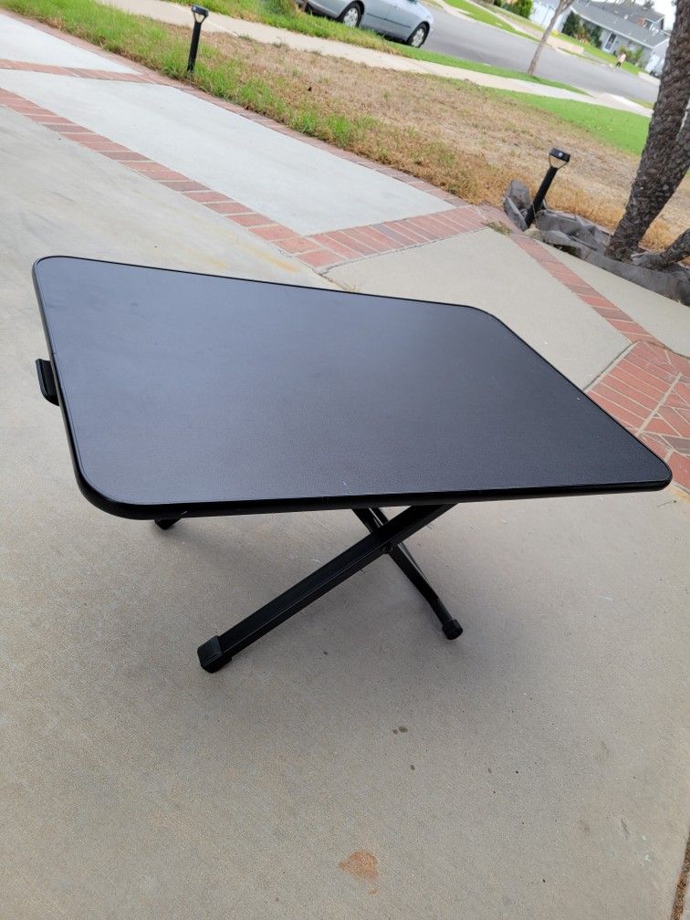 Excellent Condition Black Sit Stand Hydraulic Lift Deskop Table Top Computer Desk Table Unit