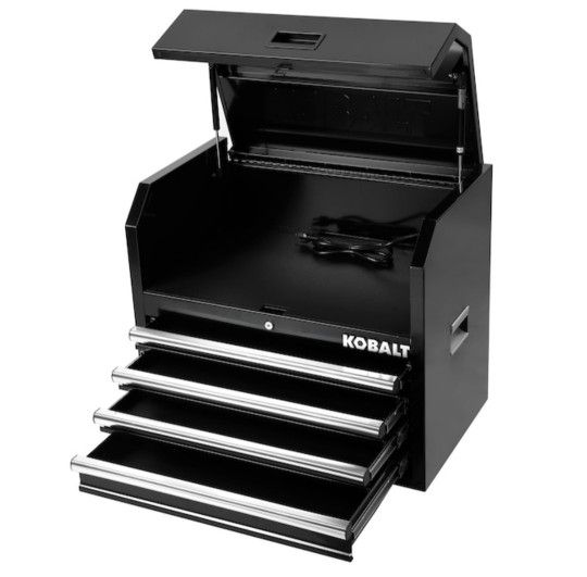 Kobalt 26-in W x 22-in H x 16-in D 4 Drawer Steel Tool Chest (Black)