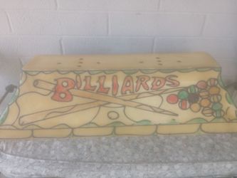 Vintage Billiards fiberglass Lamp Shade
