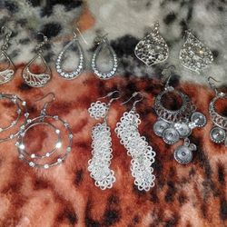 Ladies Silver Earrings