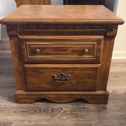 Solid Wood Nightstand (Pair)
