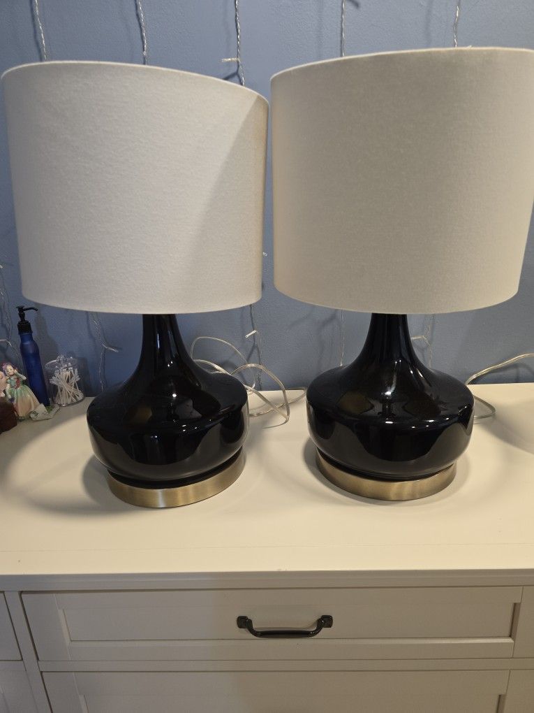 Set Of Two Mid-century Style Lamps.