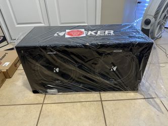 KICKER 43DC122 Dual Comp 12-inch Vented Subwoofer Enclosure 2-Ohm, RoHS Compliant