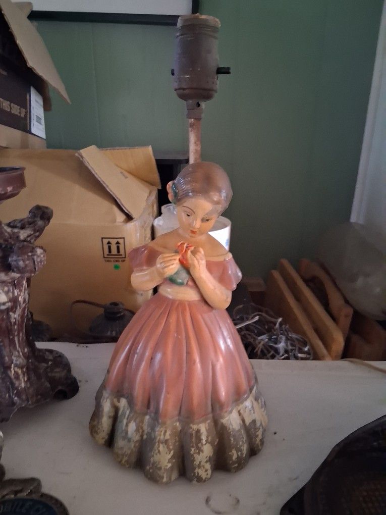 Girl Lamp Antique