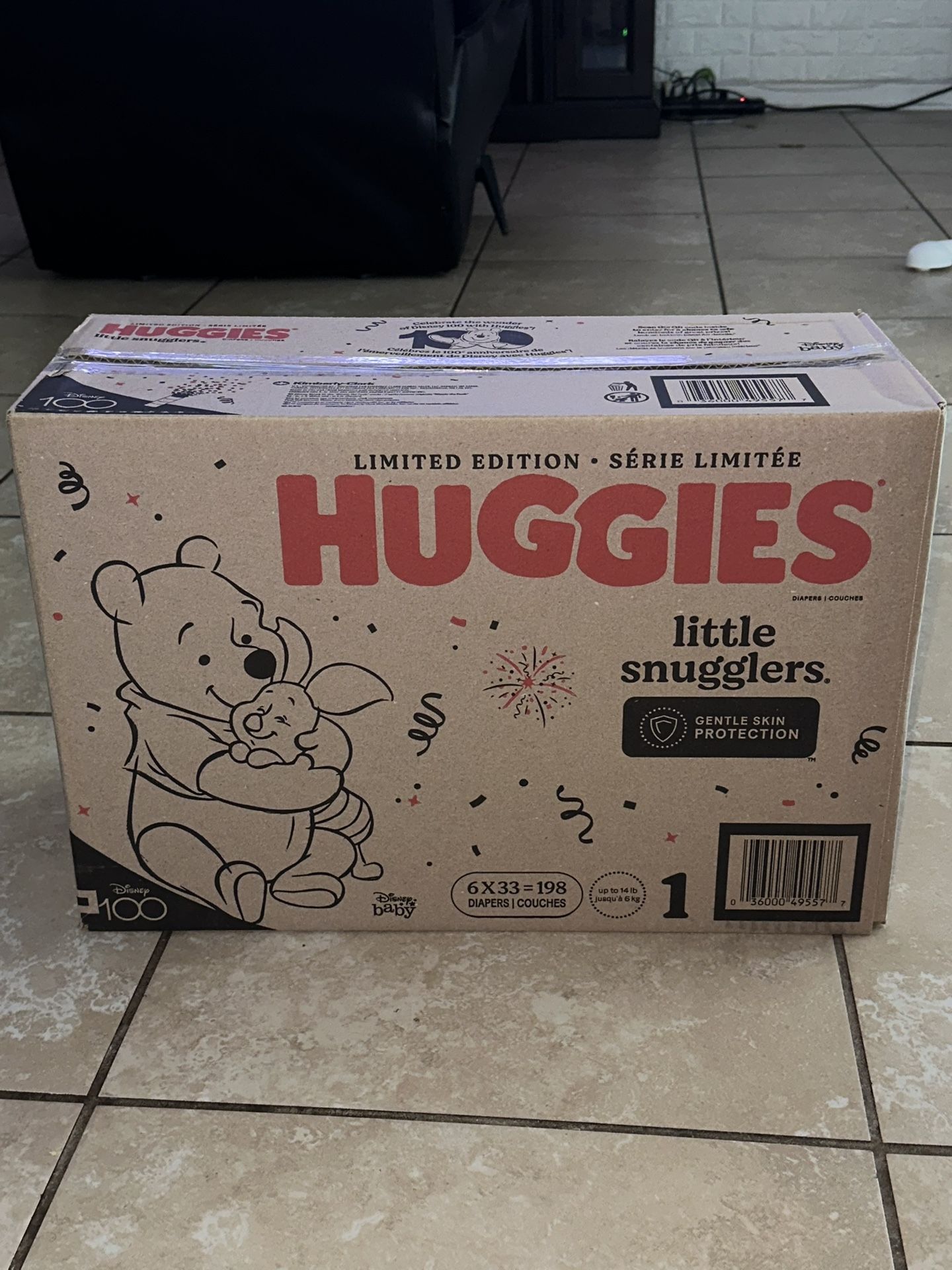 Huggies Little Snugglers 198ct Size 1