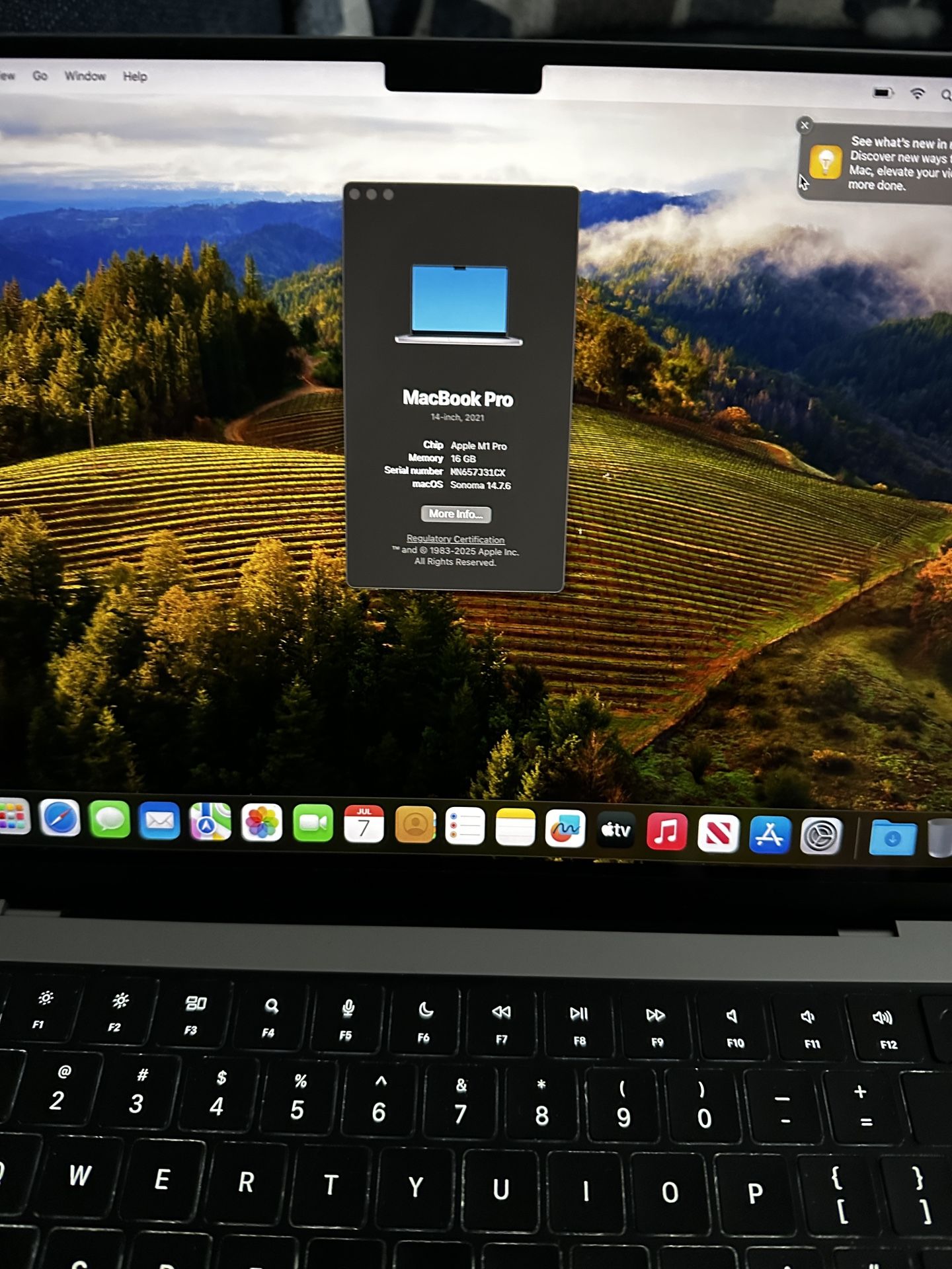 MacBook Laptop 14in M1 2021 16GB 