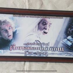 RARE Lord of the Rings: The Two Towers Poster Featuring Thai Text SINGHA DTAC