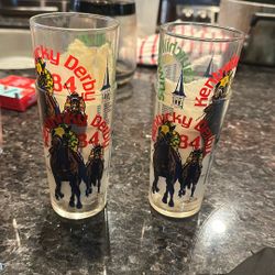 Kentucky Derby 1984 110th Commemorative Glass