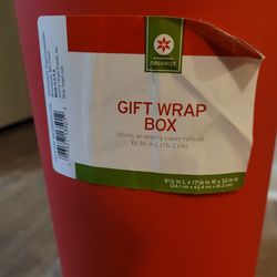 Gift wrap storage with paper