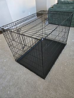 Collapsible metal dog crate