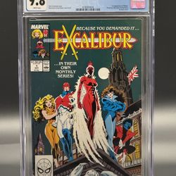 CGC 9.8 – Excalibur #1 – Marvel – Alan Davis Cover – Key Issue – Clean Case