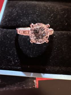 1.3 Carat Natural Diamond  And Platinum Ring 