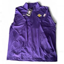 Authentic NBA Lakers Long sleeve Quarter Zip Warm Up Top.