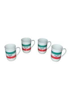 Set of 4 Italian CAFFE Coffee/TeaMugs