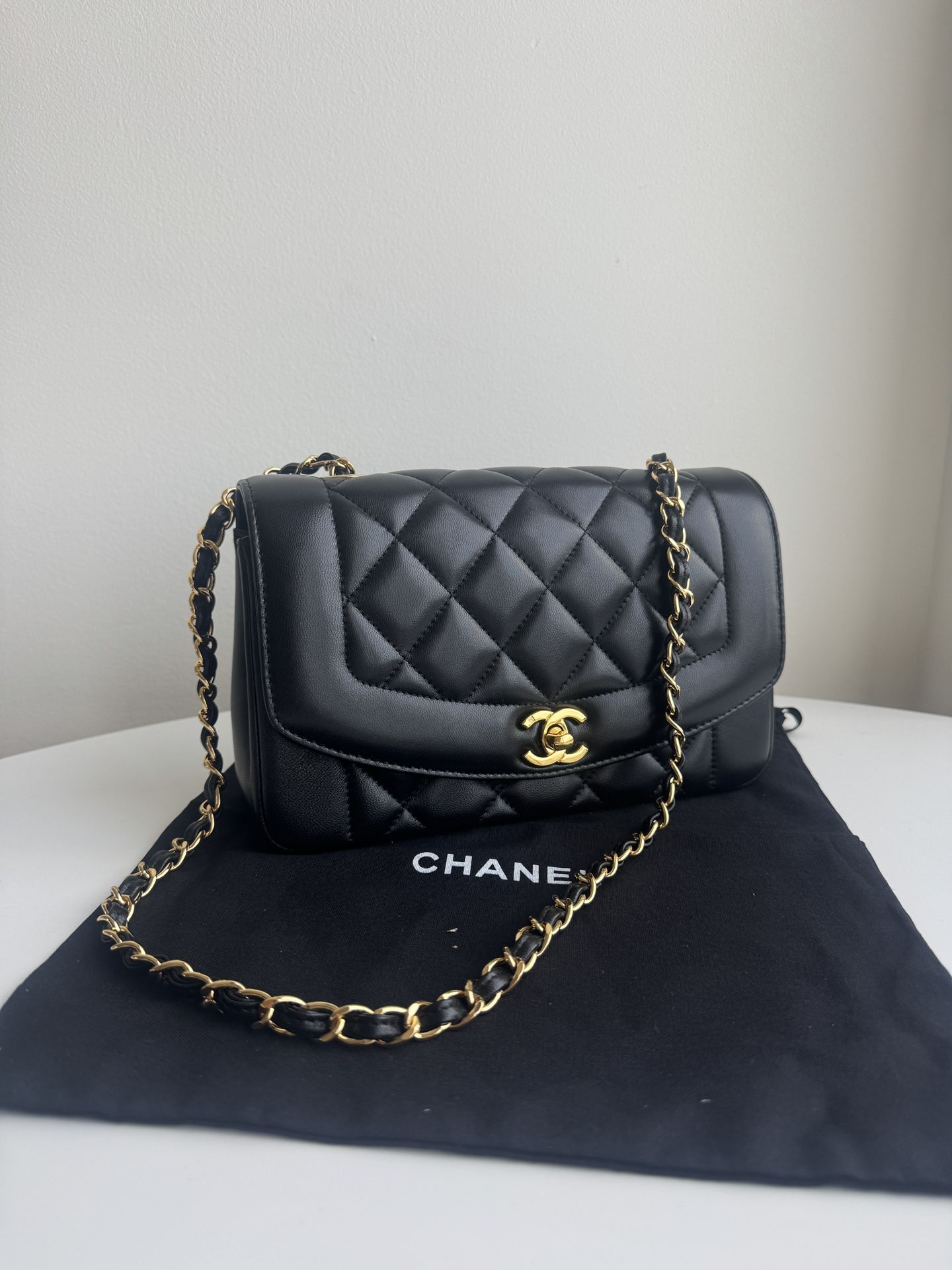Chanel Vintage Diana Flap Bag Black