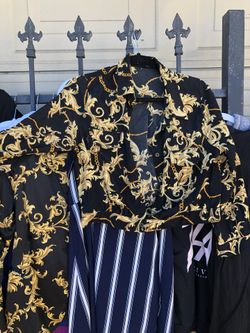 Cropped damask cardigan size L