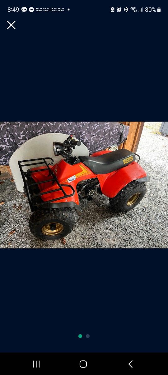 1995 Suzuki Quad 185cc Runs Great