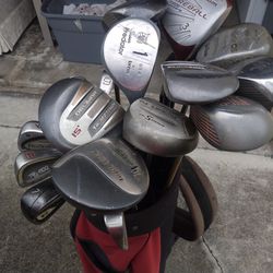 This Is A Selection Of Golf Clubs