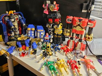 Vintage power ranger toy lot zords