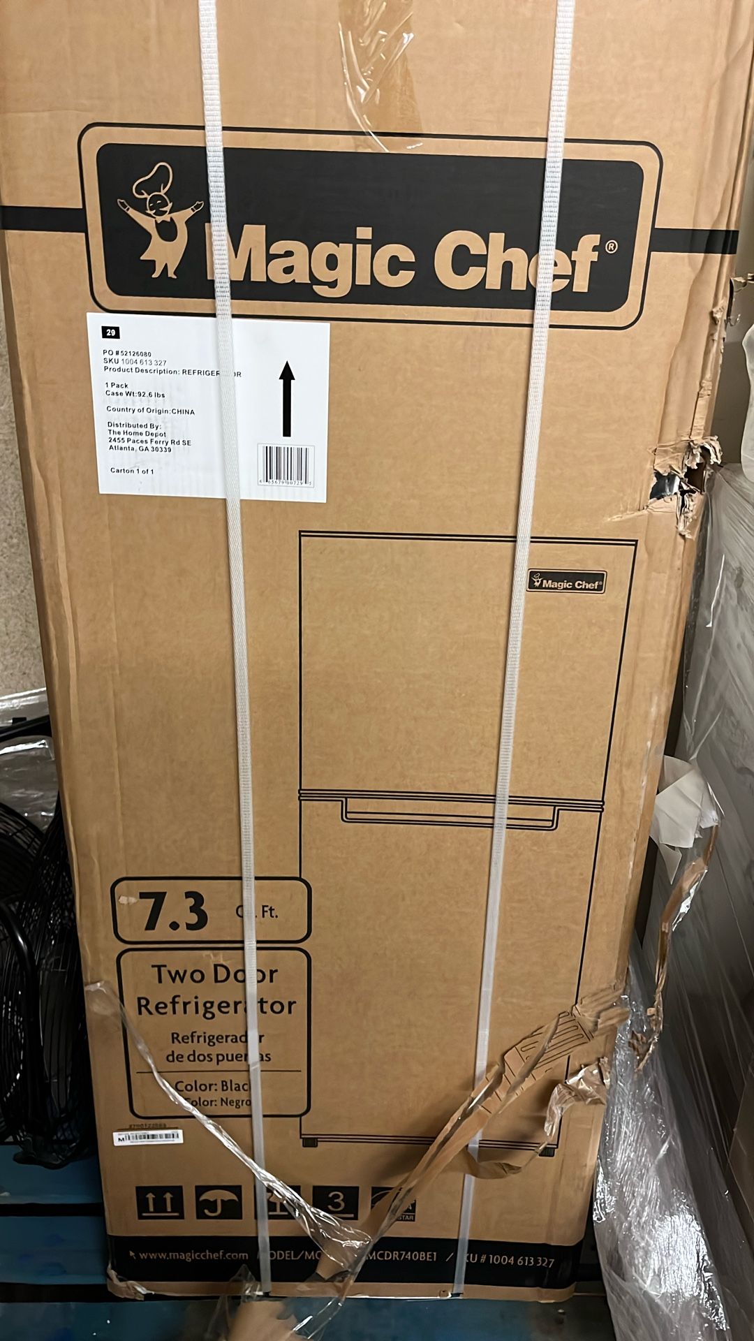 Magic Chef 7.3 Cu Ft 2 Door Mini Fridge Black