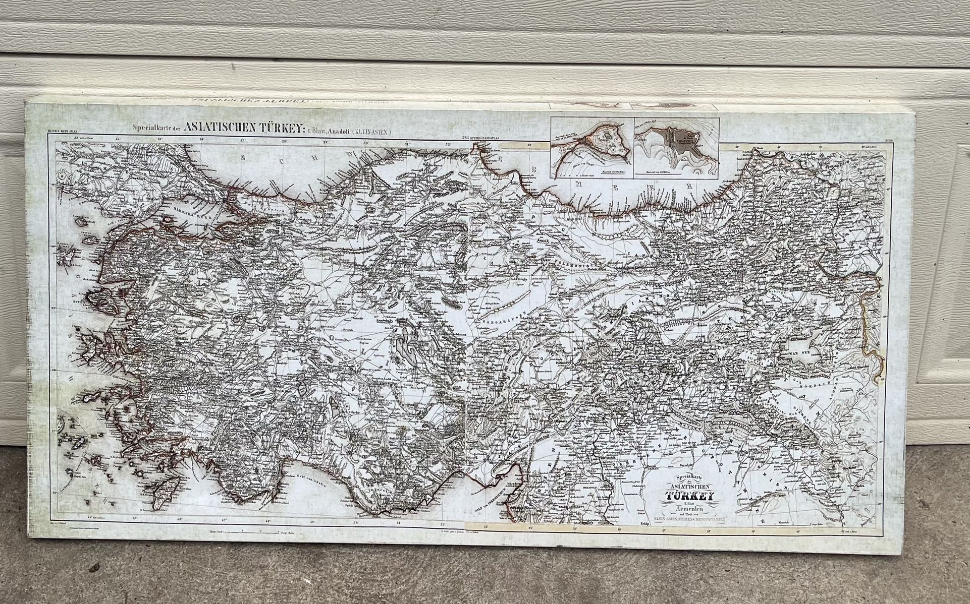 Canvas Map of Turkey Wall Art