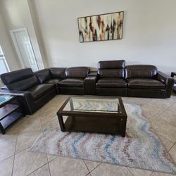 Beautiful Reclining Leather Couch For Sale!!!!!