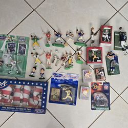 Sports Card And Figure Lot Starting Lineups Nolan Ryan Montana Favre Ripken Namath baseball football basketball